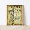 thumbnail image 5 of Aaheei To My Son Never Forget That I Love You - Motivational Wall Art Print - Wall Art Poster Print with Lioness Image for Boy’s Room, Family and Office Decor 8 x 10 in, 5 of 6