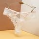thumbnail image 4 of Tanga grande de malla de encaje con lunares para mujer, pantalones tipo T de algodón de cintura baja, transparente, hueco y sin costuras, con entrepierna triangular, 4 of 5