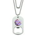 thumbnail image 1 of Ice Cream Pattern with Rainbow Hearts Military Dog Tag Bottle Opener Pendant, 1 of 3