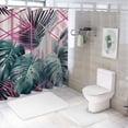 thumbnail image 7 of Fenyluxe Tropical Plants Pretty Shower Curtain Set with Hooks 100% Polyester Fiber Chic Modern Bathroom Decor - Various Sizes Available 69x72, 7 of 7
