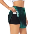 thumbnail image 3 of Lsque Witch House On The Hill Printed Women's Running Shorts with Liner Pockets,Elastic Quick Dry Workout Athletic Gym Yoga Shorts,Womens High Waist Shorts-XX-Large, 3 of 9