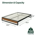 thumbnail image 6 of Zinus Good Design Winner Suzanne 10" Bamboo and Metal Platform Bed, Queen, 6 of 8