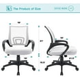 thumbnail image 7 of Lacoo Adjustable Mid Back Office Chair Mesh Swivel Desk Chair with Armrests, White, 7 of 7