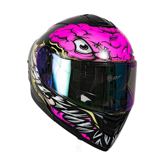 Casco Abatible Para Moto Kov Brainy Rosa/ Negro Talla M KOV Brainy