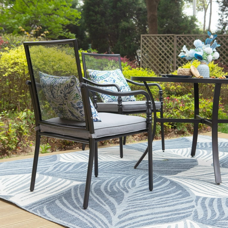 SUMMIT LIVING 7-Piece Outdoor Patio Dining Set, 350 LBS Capacity