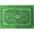thumbnail image 1 of Ahgly Company Indoor Rectangle Medallion Emerald Green Traditional Area Rugs, 8' x 10', 1 of 4