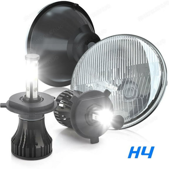 For Freightliner Century Class 7inch Round LED Headlights Hi/Lo Beam Pair Bulbs