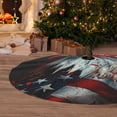 thumbnail image 5 of KLL 36" Christmas Tree Skirt USA Bald Eagle Xmas Tree Skirts Mat for New Year Xmas Holiday Party Indoor Outdoor Home Decoration, 5 of 5