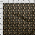 thumbnail image 3 of oneOone Polyester Spandex Black Fabric Florals Craft Projects Decor Fabric Printed By The Yard 56 Inch Wide, 3 of 4