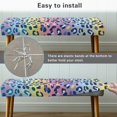 thumbnail image 5 of Psesaysky Gradient Leopard Print Bench Covers Stretch Christmas Decoration Washable Bench Seat Cover with Elastic Edge Rectangle Seat Protector for Bedroom, Living Room, 5 of 7