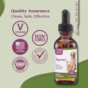 PetAlive Thyro-Pet Herbal Drops for Dog & Cat Thyroid Support - Herbal Liquid Thyroid Formula with Bladderwrack, Astragalus, Nettle Leaf, Supports Healthy Thyroid Function - 2 Fl Oz