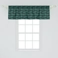thumbnail image 2 of Ambesonne Fish Valance Pack of 2, Vintage Style Dark Sea Graphic, 54"X18", Hunter Green Grey Teal, 2 of 4