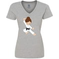 thumbnail image 3 of Inktastic Karate Girl, Cute Girl, Black Belt, Brown Hair Women's V-Neck T-Shirt, 3 of 5