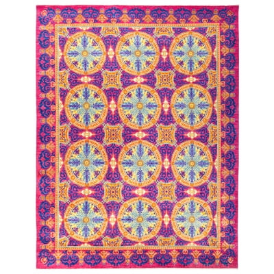 Solo Rugs Suzani Hand Knotted Area Rug 9 0 X 11 In Purple Solo Rugs Suzani Hand Knotted Area Rug 9 0 X 11