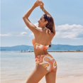 thumbnail image 4 of YDLCAFD Easter Women's Fresh Printed Quick Drying Strap Bikini Split Swimsuit, 4 of 7