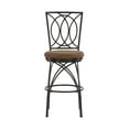 thumbnail image 6 of Linon Brasco 30" Big and Tall Steel Swivel Upholstered Bar Stool in Bronze, 6 of 11