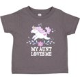 thumbnail image 3 of Inktastic My Aunt Loves Me Unicorn Girls Toddler T-Shirt, 3 of 5