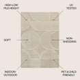 thumbnail image 6 of JONATHAN Y SCANDINAVIAN 4 x 6 Area Rug, Nordby Geometric Arch Striped - Beige/Cream, SCN104E-4, 6 of 10