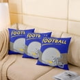 thumbnail image 2 of Set of 4 American Football Cushion Covers 18x18 Inch for Football Lovers Throw Pillow Covers Modern Blue Yellow Football Style Pillow Covers Graffiti Decorative Pillow Covers(Los Angeles), 2 of 4