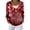 Wine, variant on Women's Fashion Long Sleeve Christmas Snowman Snowflake Print Jacket Cardigan for Holiday Party and Casual Daily Wear,Watermelon Red,M