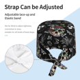 thumbnail image 4 of sugar skull Working Cap with Sweatband - Adjustable Unisex Surgical Nurse Cap, Chemo Hats for Women, 4 of 6