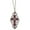 Red, variant on Pewter Stone Cross Pendant Necklace 28