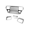 Omix-Ada by RealTruck | 12033.06 | Grille Overlay, Chrome | OE Reference: 82200727 | Compatible with 1987-1995 Jeep Wrangler YJ