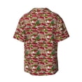 thumbnail image 2 of Haiem Red Houses Men's Casual Shirts Short Sleeve Button Down Shirts Fashion Textured Summer Beach Shirt-X-Large, 2 of 7