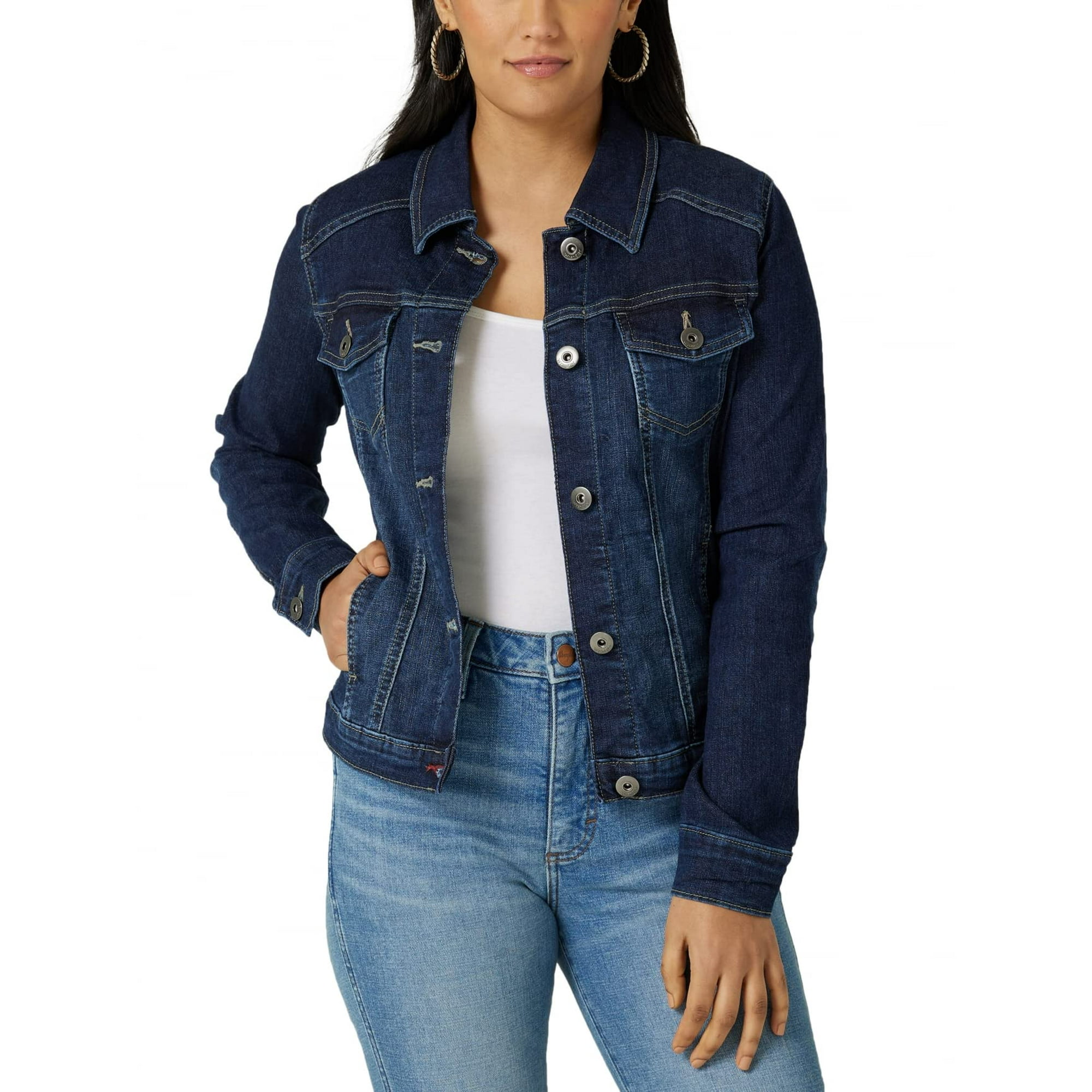 Wrangler Authentics Women's Denim Jacket, Drenched, X-Large | Walmart Canada Wrangler Authentics Women's Denim Jacket, Drenched, X-Large | Walmart Canada