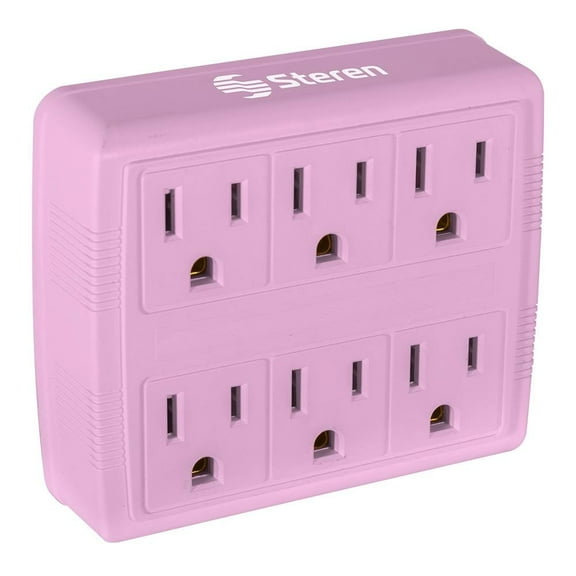 Adaptador Steren 6 Entradas WMS-1220 Rosa