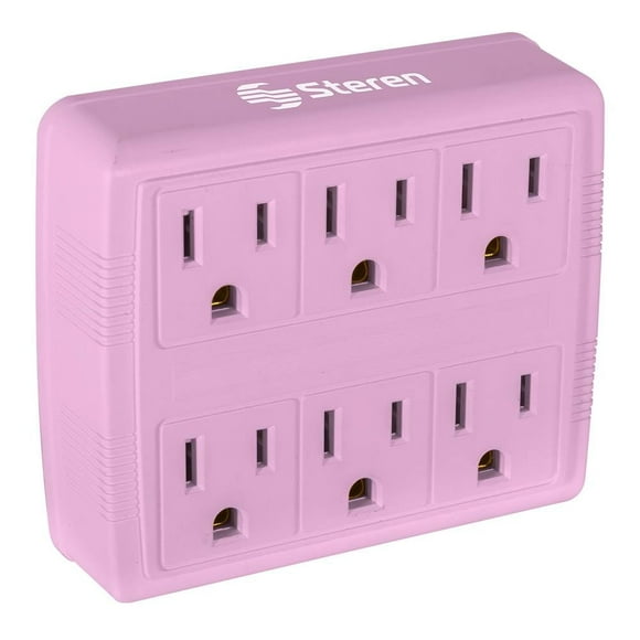 Adaptador Steren 6 Entradas WMS-1220 Rosa