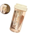 thumbnail image 1 of 20oz Plastic Mug with Straw and Flip Lid, Large Capacity Flower Tea Mug, White, 1 of 5