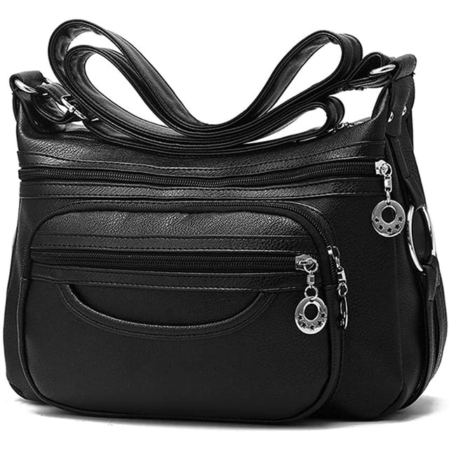 LHSHID Women Crossbody Bag Leather Handbag Pocketbook Lightweight Shoulder Purse