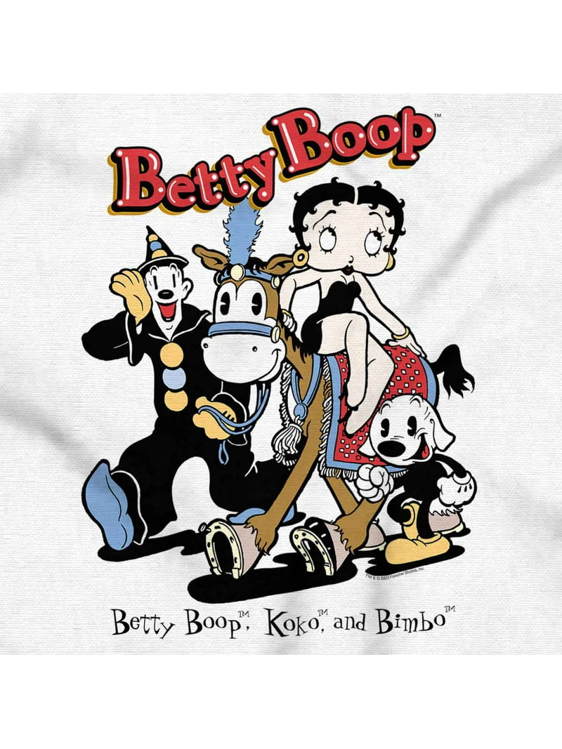 Betty Boop Koko The Clown Bimbo Women's Long Sleeve T Shirt Brisco