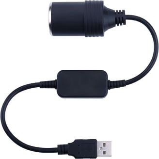 USB A Male to 12V Car Cigarette Lighter Socket Female Cable Converter  1.2M/4FT