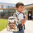 thumbnail image 4 of Jeiento Cute Yorkshire 13.5 Inch Polyester Toddler Backpack, Preschool Bookbag with Mesh Sides, Large Main Compartment School Bag for Boys Girls Kindergarten Outdoor Activities, 4 of 7
