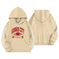 thumbnail image 3 of WhouRiu Big Girls Hoodies and Sweatshirts Casual Fashion Baseball Print Long Sleeve Sports Sweatshirts Beige,Sizes 9-10, 3 of 3
