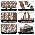 thumbnail image 3 of Teacher Tote Bag,Brown Footballs Repeat Pattern Teacher Utility Tote Bag,Large Work Tote Bags for Women with Multiple Pockets,Top Zipper Closure,13.8x10.6x6.7 Inch, 3 of 5