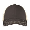 thumbnail image 2 of Mens Super Soft Mesh Cotton/Polyester Back Cap Chocolate Brown/ Stone OSFA, 2 of 4