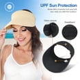 thumbnail image 4 of PENGXIANG Summer Breathable Sunshade Beach Hat Lady's Straw Hat With Velcro Cool Adult Sun Protection Folding Wide Brim Sun Cap, 4 of 6
