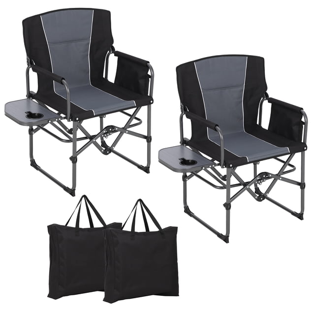 Chaise de Réalisateur Pliante Surdimensionnée de 400 Lb pour Adultes – Chaise de Pelouse Extérieure Portable avec Table d'Appoint, Pochette de Rangement en Maille et Porte-Gobelet – Idéale pour le Camping, la Plage, la Pêche, le Pique-Nique
