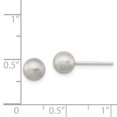 thumbnail image 2 of 925 Sterling Silver 6mm Stud Earrings Ball Button, 2 of 6