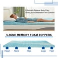 thumbnail image 6 of Mattress Topper Memory Foam Mattress Topper Pressure Relieve Soft Mattress Pad,   Twin Size Blue, 6 of 7