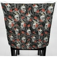 thumbnail image 3 of Skulls Webs & Roses Dining Room Chair Back Covers or Seat Covers by Penny's Needful Things (Chair Back Cover Only) (18 W x 16 H CHAIR BACK), 3 of 4