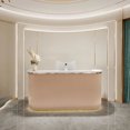 thumbnail image 2 of Lectern Podium Reception Desks Beauty Salon Office Shop Coffee Bar Counter Table Cashier Desk Diy Mostrador Tienda Furniture My Lux Decor Round, 2 of 7