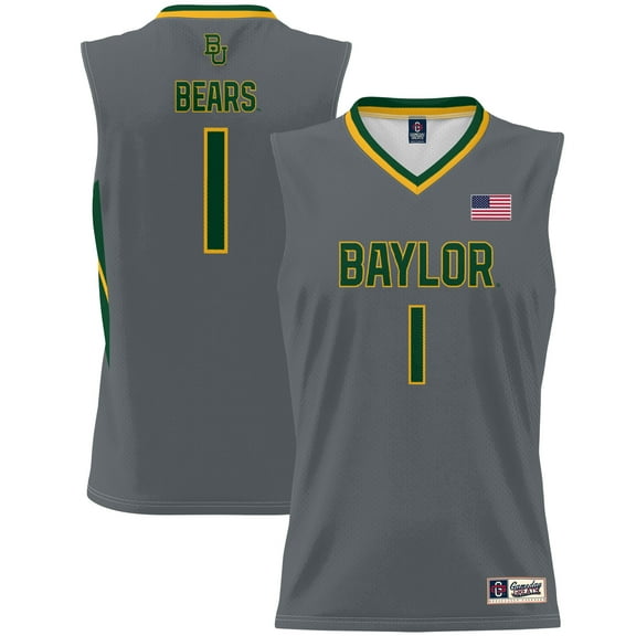 Unisex GameDay Greats #1 Gray Baylor Bears Lightweight Basketball Jersey