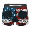 thumbnail image 5 of Uemuo American Flag Skull Pattern Men's Boxer Briefs,Trunk Anti-Chafing,Comfortable, Durable, and Stylish Underwear-XX-Large, 5 of 9