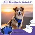 thumbnail image 4 of Pigo Dog Harness No Pull Pet Harness with 2 Leash Clips, Adjustable Soft Padded Dog Vest, No Choke Reflective Outdoor Pet Oxford Vest with Easy Control Handle for Large Dogs, Dazzling Blue, 4 of 11
