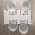 thumbnail image 4 of Ambesonne Orange and Pink Place Mats Set of 4, Wavy Lines Sixties, Standard Size, Multicolor, 4 of 4