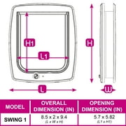 Ferplast Plastic 2-Way Locking Cat & Dog Door, White, Small